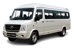 Ride in comfort with the Bharat Benz coach, equipped with AC, TV, seating for 40 to 45 passengers.