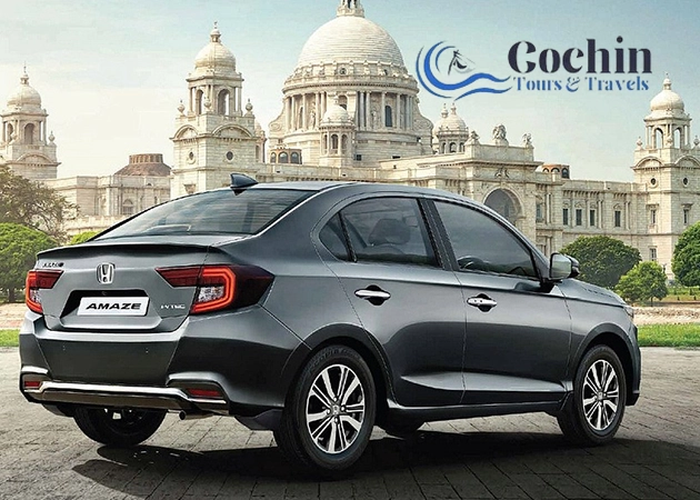 Why Rent Honda Amaze For Convenient & Safe Travel, Kochi Honda Amaze offers efficiency, comfort, and spacious ride for all types of trips in and around Kochi
