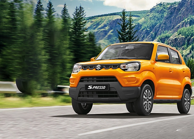 Drive Maruti S-Presso in Kochi for convenient car rental with modern features and agile performance.