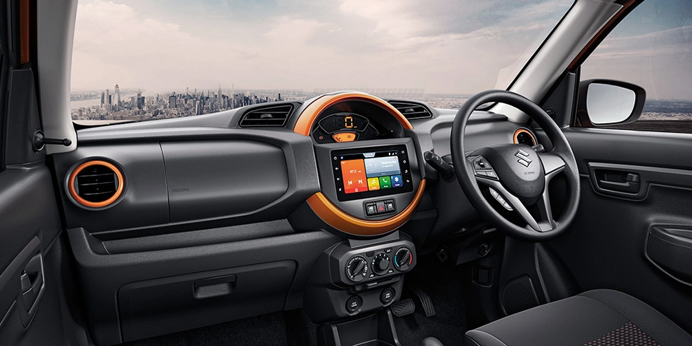 Rent S-Presso in Kochi with a well-crafted dashboard, ample space and perfect modern cabin layout.