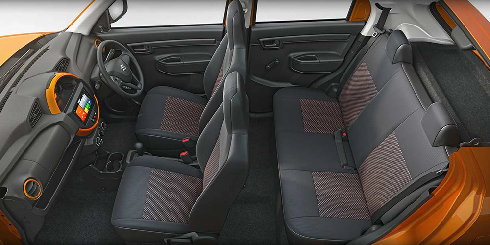 Premium seats in Maruti Suzuki S-Presso, designed for smooth journeys across Kochi and Kerala.