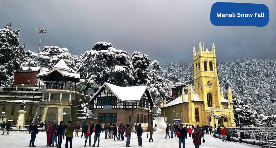 Tourists from Cochin enjoying a snowy Manali tour with skiing, snow play, and sightseeing